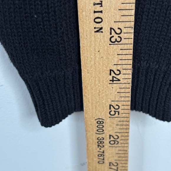 VTG Leon Levin Cardigan L Lady Jacket Cotton Black Gold Button Preppy Old Money - Picture 8 of 9